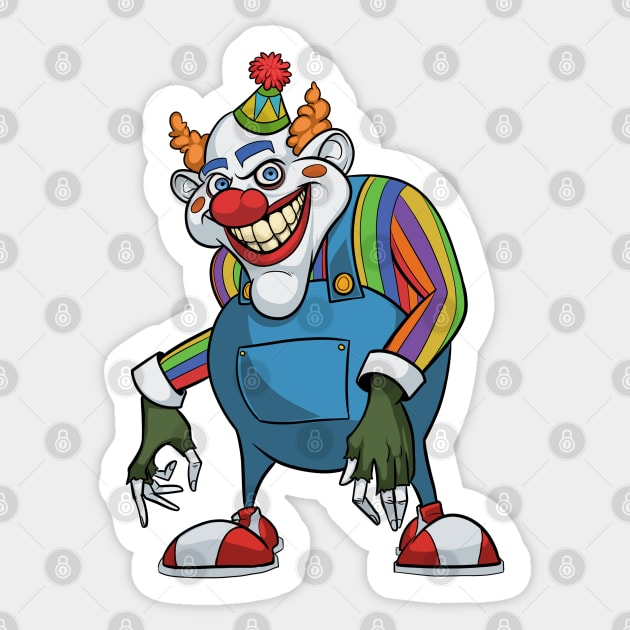 Creepy Clown Sticker by ChurchOfRobot